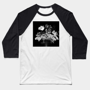 Black and white beautiful flower. Baseball T-Shirt